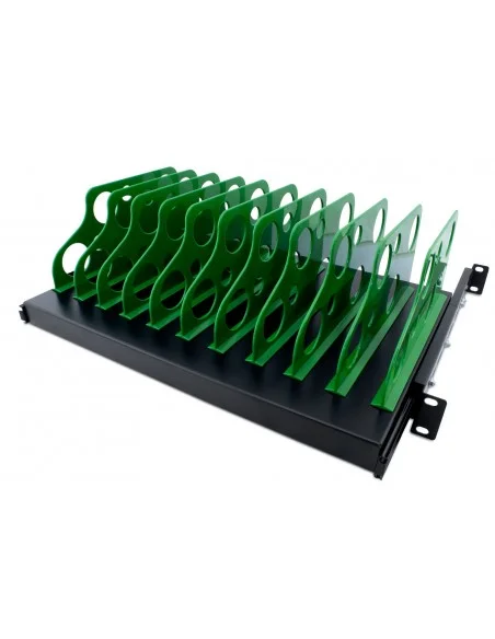 Bandeja extensible 19" para 10 tablet y portátiles.