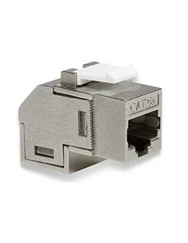 Conector Doble Hembra RJ45 CAT6A STP Panel ANGULADO 90º