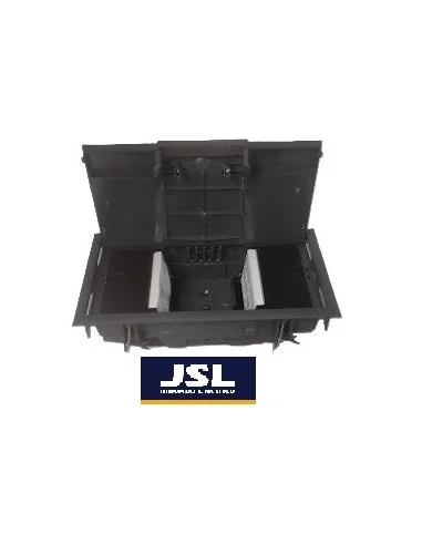 Kit Caja de empotrar en suelo 2 Schukos y 4 RJ45