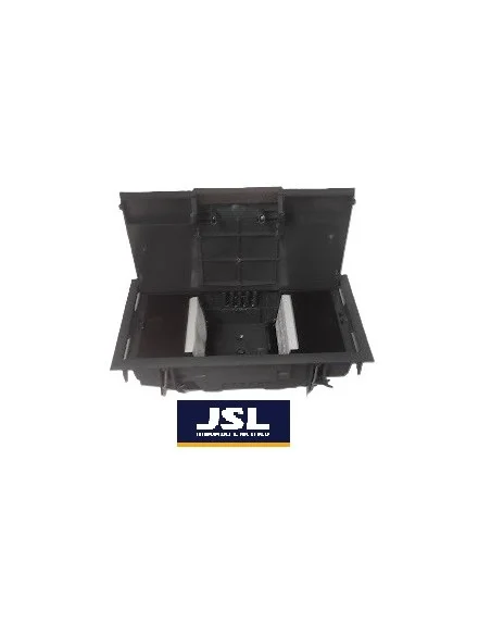 Kit Caja de empotrar en suelo 2 Schukos y 4 RJ45