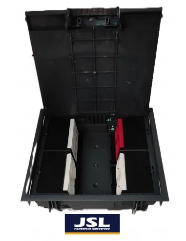 Kit Caja de empotrar en suelo 6 Schukos y 4 huecos RJ45
