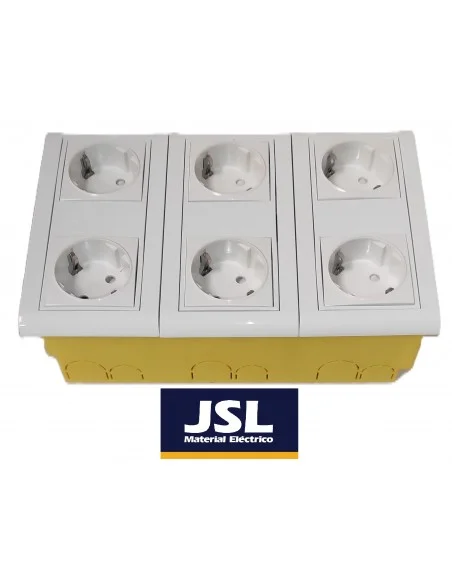 Kit Caja de empotrar en pared 6 Schukos