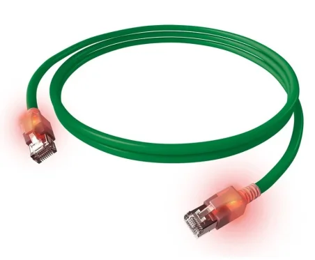 Latiguillo Cat.6A S/FTP Verde DualBoot LED (Varias medidas)