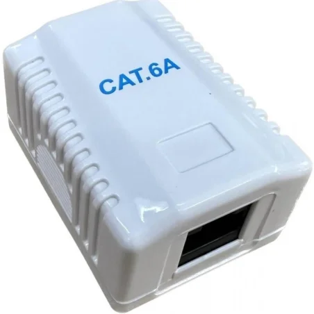 Roseta de superficie CAT6A UTP para RJ45 1 Toma.