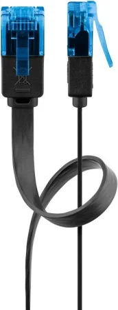 Latiguillo Plano RJ45 Cat6A UTP Negro (Varias medidas)
