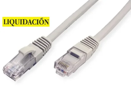 Latiguillo RJ45 3m CAT6A UTP Gris (PVC) Liquidación
