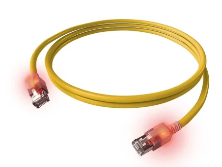 Latiguillo Cat.6A S/FTP Amarillo DualBoot LED (Varias medidas)