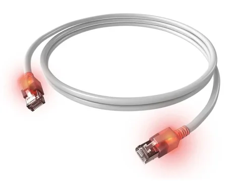 Latiguillo Cat.6A S/FTP Blanco DualBoot LED (Varias medidas)