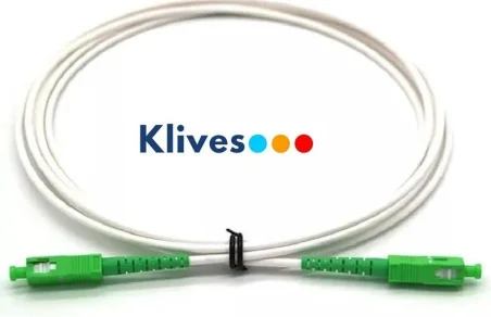 Latiguillo Fibra Óptica monomodo Simples SC-SC APC 30 Metros Cable Blanco