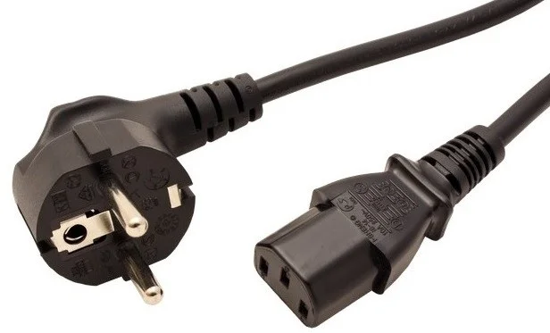 Cable Alimentación Schuko-IEC C13 negro 3 metros