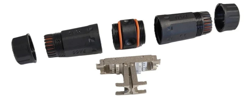 Empalmador RJ45 Cat6A STP IP68 Exterior