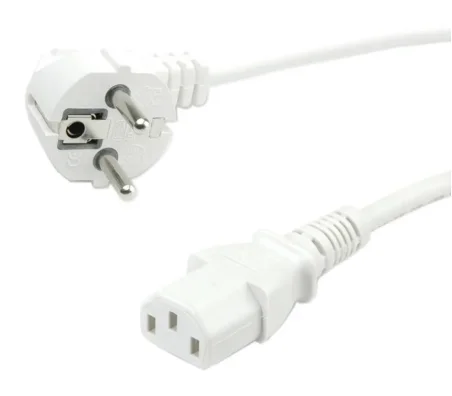 Cable Alimentación 1,8mts Schuko a IEC C13, Blanco