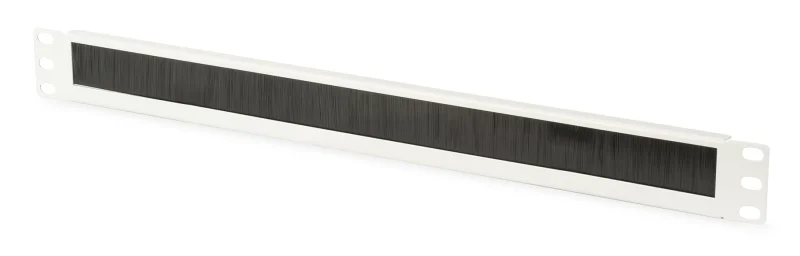 Panel 1U Guía cable Cepillo Cerrado 19" Gris