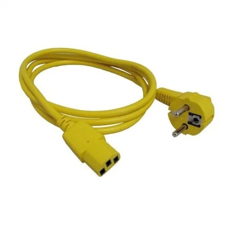 Cable Alimentación 1,8mts Shucko a IEC , Amarillo