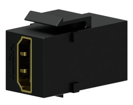 Conector HDMI tipo Keystone para panel o roseta. Negro