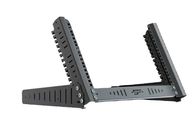 Bastidor L 19" 6U negro REGULABLE