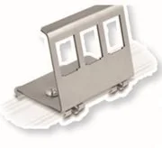 Soporte para conector 3 RJ45 a carril DIN