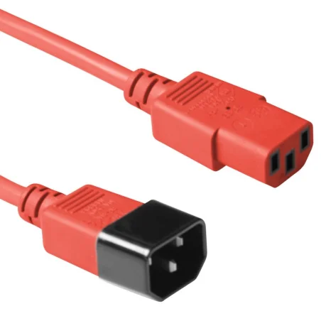 Cable Alimentación IEC C14 a C13 0,6 metros ROJO