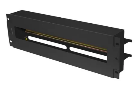 Panel cerrado de 19" 3U 22 módulos CARRIL DIN con organizador de cables